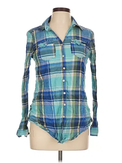 Pre-owned Abercrombie Long Sleeve Button Down Shirt In Blue