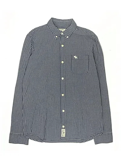 Pre-owned Abercrombie Kids' Long Sleeve Button Down Shirt In Blue