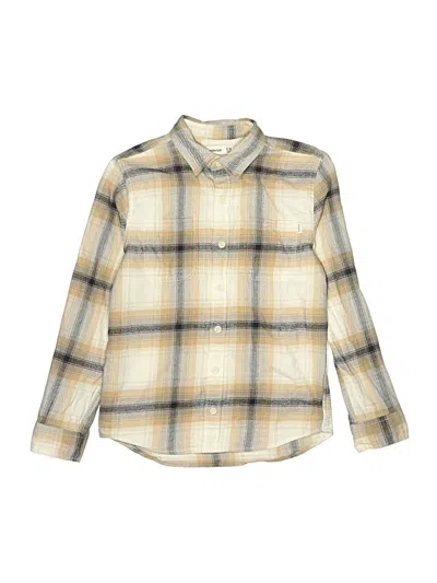 Pre-owned Abercrombie Kids' Long Sleeve Button Down Shirt In Brown