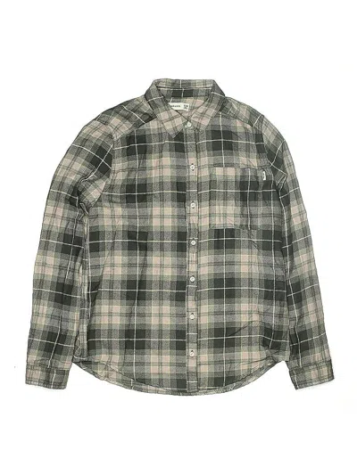 Pre-owned Abercrombie Kids' Long Sleeve Button Down Shirt In Green