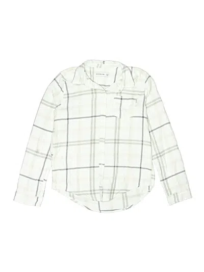 Pre-owned Abercrombie Kids' Long Sleeve Button Down Shirt In White