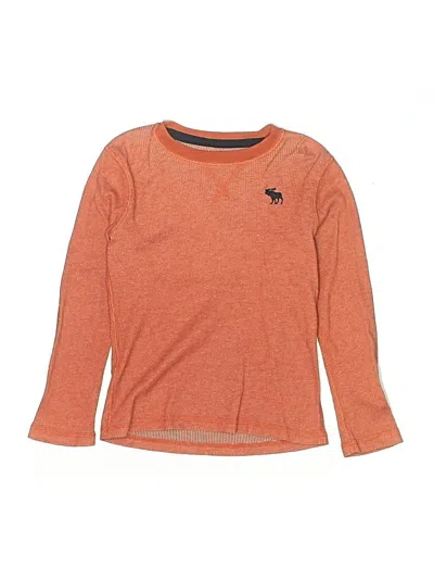 Pre-owned Abercrombie Kids' Long Sleeve Top Orange Tops