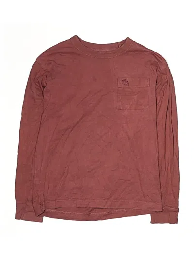 Pre-owned Abercrombie Kids' Long Sleeve T-shirt In Burgundy