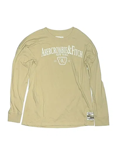 Pre-owned Abercrombie Kids' Long Sleeve T-shirt In Gold