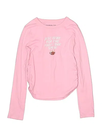 Pre-owned Abercrombie Kids' Long Sleeve T-shirt In Pink