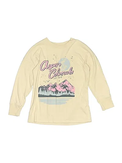 Pre-owned Abercrombie Kids' Long Sleeve T-shirt In White