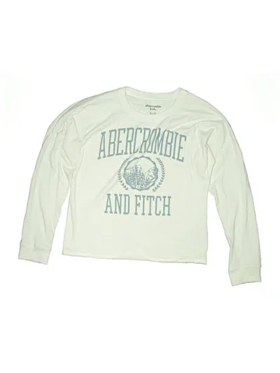 Pre-owned Abercrombie Kids' Long Sleeve T-shirt In White