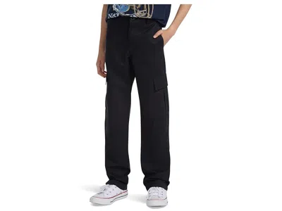 Abercrombie Loose Clean Cargo Pants (big Kid) Boy's Clothing Anf Anthracite : 5-6 Big Kid, Cotton/nylon/polyeste In Black
