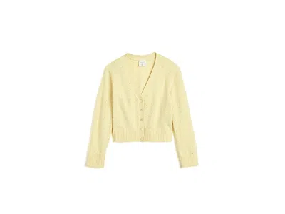 Abercrombie Pointelle Cardigan (big Kids) Girl's Sweater Anise Flower: 13-14 (big Kids) In Yellow