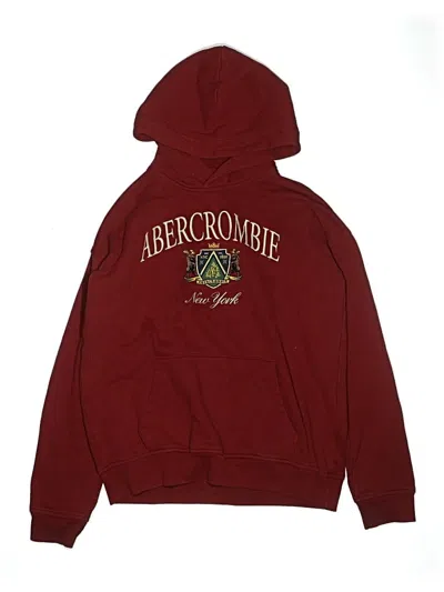 Pre-owned Abercrombie Kids' Pullover Hoodie In Burgundy