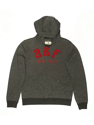 Pre-owned Abercrombie Kids' Pullover Hoodie In Gray