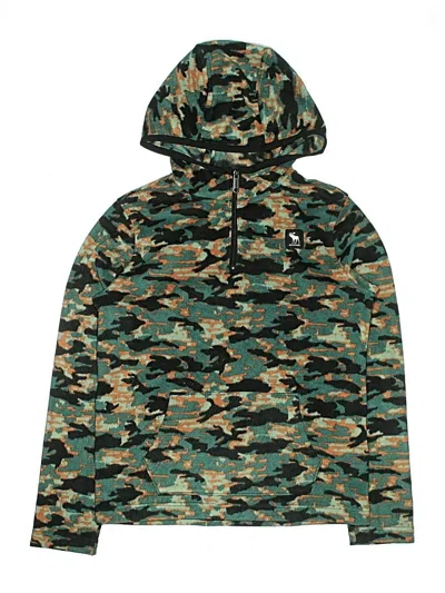 Pre-owned Abercrombie Kids' Pullover Hoodie In Green