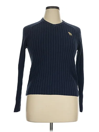 Pre-owned Abercrombie Pullover Sweater In Blue