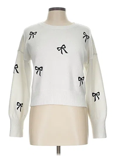 Pre-owned Abercrombie Pullover Sweater In White