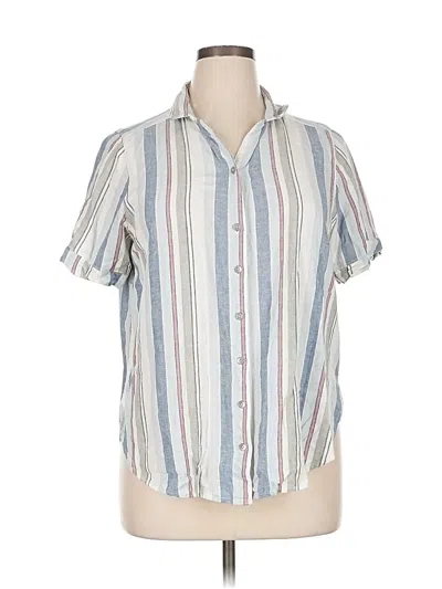 Pre-owned Abercrombie Short Sleeve Button Down Shirt In Blue