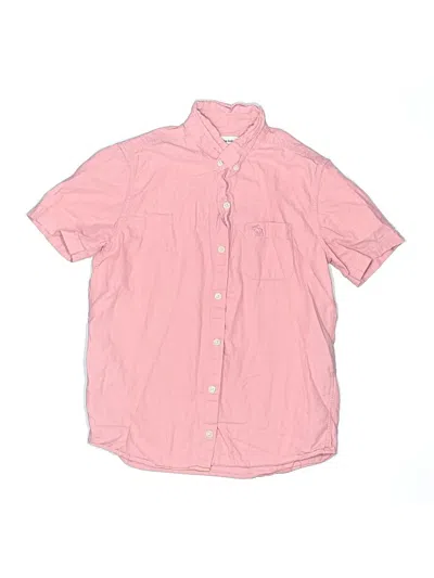 Pre-owned Abercrombie Kids' Short Sleeve Button Down Shirt In Pink