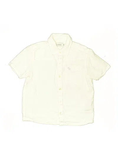 Pre-owned Abercrombie Kids' Short Sleeve Button Down Shirt In White