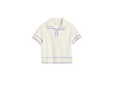 Abercrombie Short Sleeve Collared Sweater (big Kids) Girl's Sweater Jet Stream: 15-16 (big Kids) In Brown