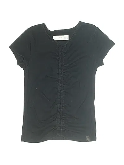 Pre-owned Abercrombie Kids' Short Sleeve Henley Shirt In Black