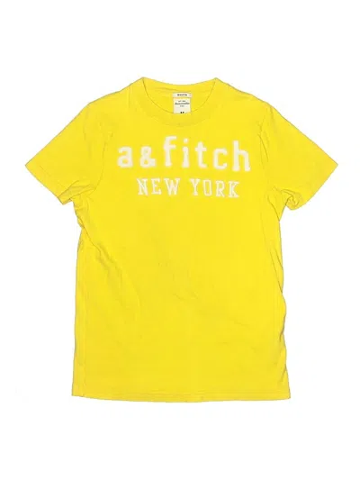 Pre-owned Abercrombie Kids' Short Sleeve Top Yellow Tops