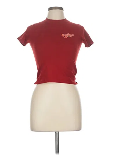 Pre-owned Abercrombie Short Sleeve T-shirt In Burgundy