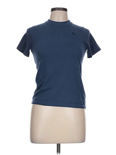 Pre-owned Abercrombie Short Sleeve Turtleneck In Blue