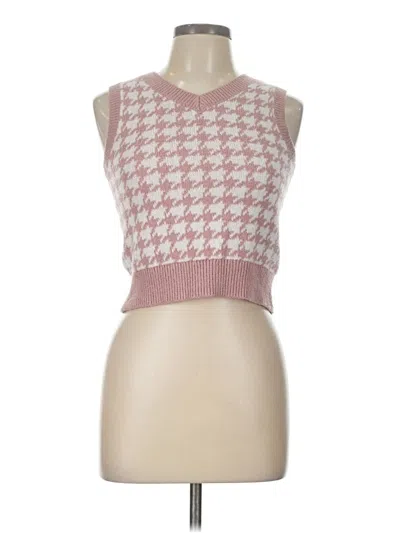 Pre-owned Abercrombie Sweater Vest In Pink