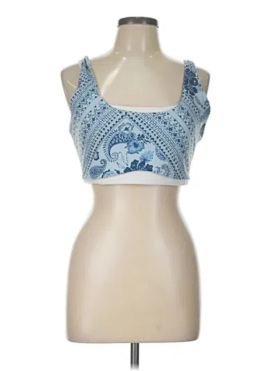 Pre-owned Abercrombie Tank Top Blue Halter Neckline Tops