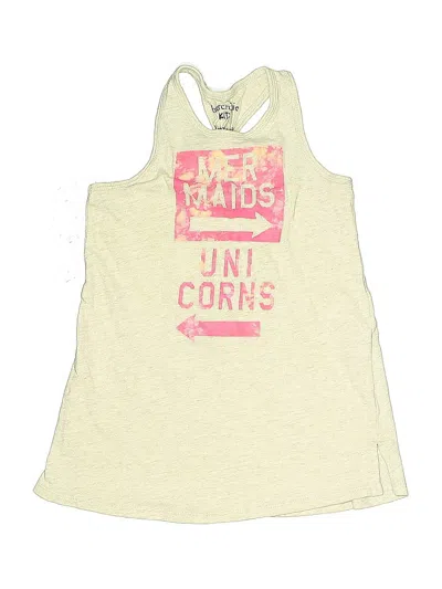 Pre-owned Abercrombie Kids' Tank Top Ivory Halter Neckline Tops In White