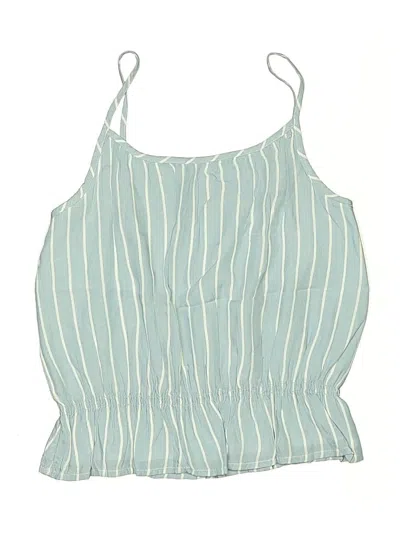 Pre-owned Abercrombie Kids' Tank Top Teal Halter Neckline Tops In Blue