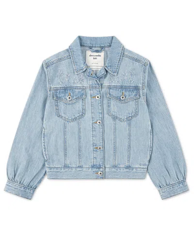 Abercrombie Babies' Toddler Girls' 2t-5t Oversized Dobby Jacket In Blue