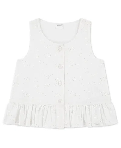 Abercrombie Babies' Toddler Girls' Button Peplum Tank Top In White