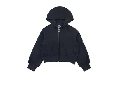 Abercrombie Ypb Neoknit Full Zip Hoodie (big Kid) Girl's Sweatshirt Black Beauty (beautiful Black) : 17-18 (big  In Blue