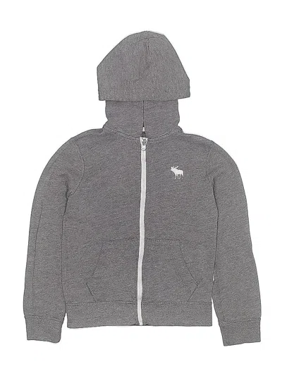 Pre-owned Abercrombie Kids' Zip Up Hoodie In Gray