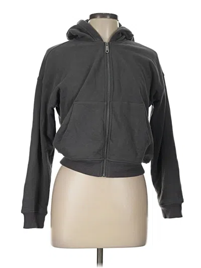 Pre-owned Abercrombie Zip Up Hoodie In Gray
