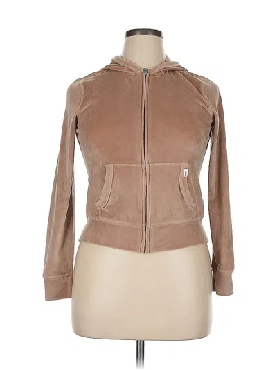 Pre-owned Abercrombie Zip Up Hoodie In Tan