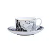 Abi Overland Jersey Black Where The Cats Dream Fine Bone China Tea Cup And Saucer