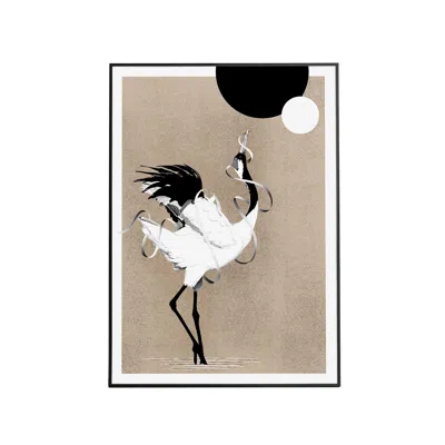 Abi Overland Jersey Neutrals The Crane - Art Print S In Multi