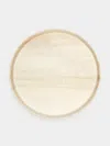Abigail Castaneda Wood Rolled-edge Round Tray (16in/41cm)