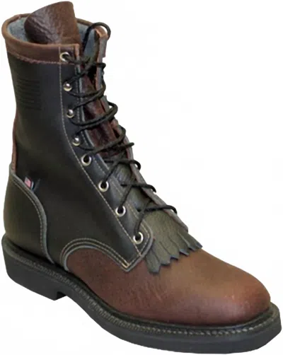 Abilene Men's Western Lace Up Boot In Brown
