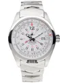 Abingdon Co. Women's Amelia Swiss Gmt Stainless Steel Bracelet Watch 40mm In White