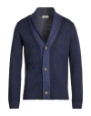 Abkost Man Cardigan Midnight Blue Size 42 Virgin Wool In Blue