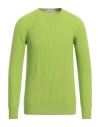 Abkost Man Sweater Lime Green Size 44 Merino Wool, Cashmere In Green