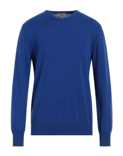 Abkost Man Sweater Bright Blue Size 42 Cashmere