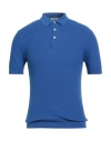 Abkost Man Sweater Bright Blue Size 44 Cotton In Blue