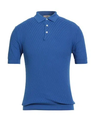 Abkost Man Sweater Bright Blue Size 44 Cotton
