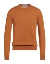 Abkost Man Sweater Rust Size 46 Virgin Wool In Brown