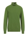 Abkost Man Turtleneck Green Size 44 Virgin Wool