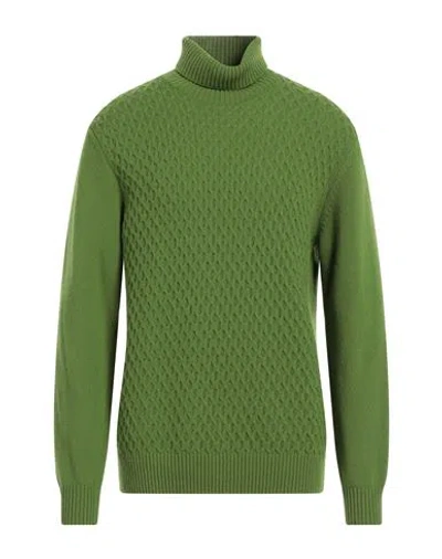 Abkost Man Turtleneck Green Size 44 Virgin Wool