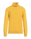 Abkost Man Turtleneck Yellow Size 42 Virgin Wool In Yellow